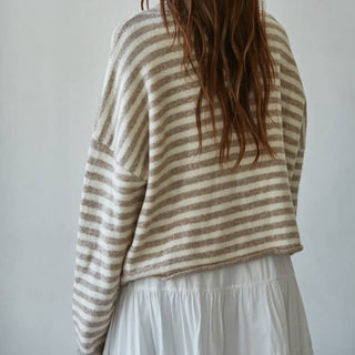 The Newport Striped Button Down Cardigan