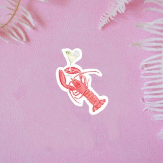 Lobster with a Dirty Martini Sticker