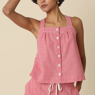 Myah Gingham Top