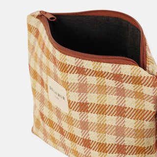 Gingham Jacquard Large Makeup Bag