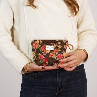 Floral Jacquard Small Makeup Bag
