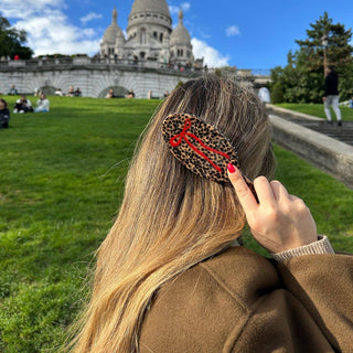Leopard Bow Amazing Hair Day Brush