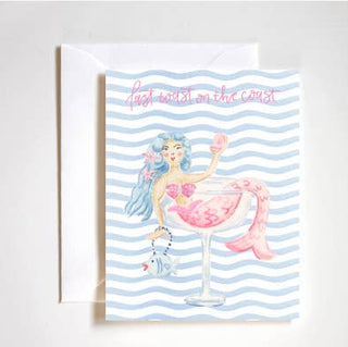 "Last toast on the coast" bachelorette card