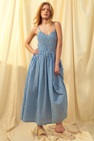 Seaside Gingham Maxi