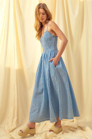 Seaside Gingham Maxi