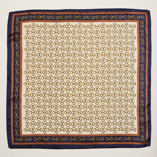 Classic Chain Print Square Scarf