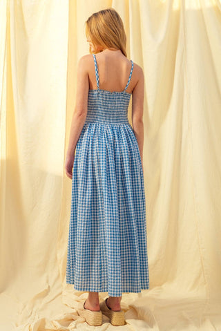 Seaside Gingham Maxi