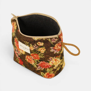 Floral Jacquard Small Makeup Bag