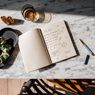 Papier Lined Blue & White Notebook