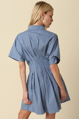 Alana Gingham Button-Front Dress