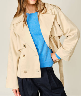 Belted Half Trench Coat