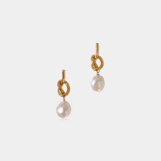 Sailor Knot Pearl Earrings