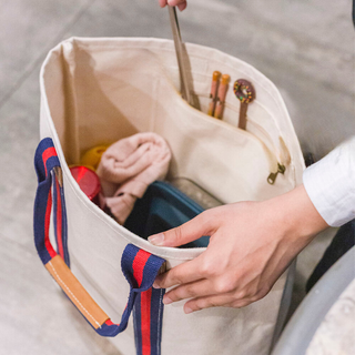 ShoreBags Canvas Leather Tote Bag