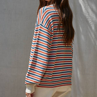 Americana Striped Cotton Pullover