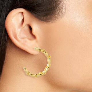 Nautical Link Hoop Earrings