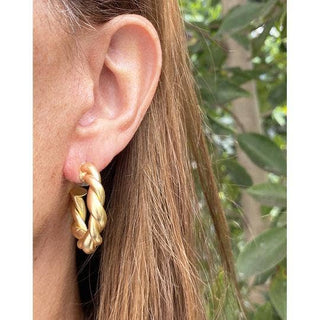 Twisted Braid Hoop Earrings