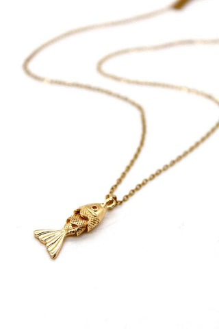 Mini Gold Fish Necklace