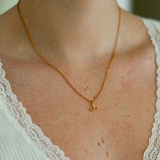 Mini Anchor Charm Necklace