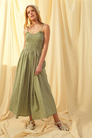 Seaside Gingham Maxi