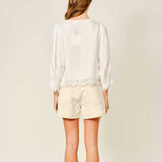 The Ivory Linen Blouse