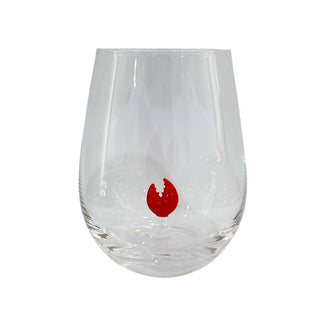 Lobster Claw Icon Stemless Wine Glass