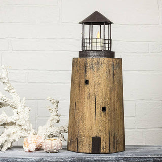 Driftwood Lighthouse with Tealight Top