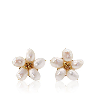 Freshwater Pearl Flower Studs