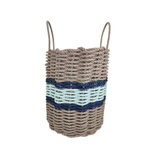 Tan & Seafoam Lobster Rope Basket