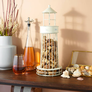 Weathered White Lighthouse Cork Holder