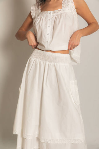 Nantucket Eyelet Ruffle Skirt