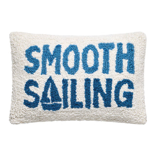 Smooth Sailing Wool Hook Pillow