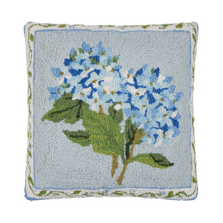 Blue Hydrangea Hook Accent Pillow