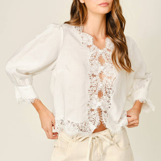 The Ivory Linen Blouse
