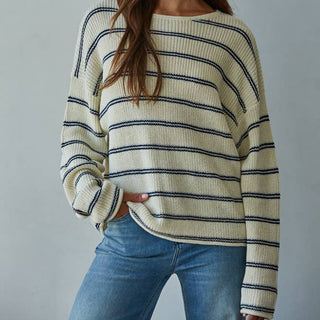 Second Beach Cotton Striped Sweater