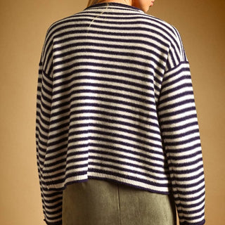 The Striped Roll Neck Wool Sweater