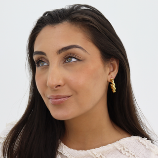 Twisted Braid Hoop Earrings