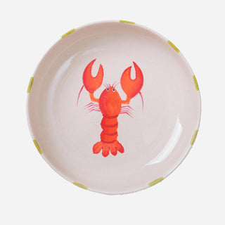 Hand Painted Ceramic Lobster Bowl