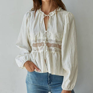 The Ivory Tide Peasant Blouse