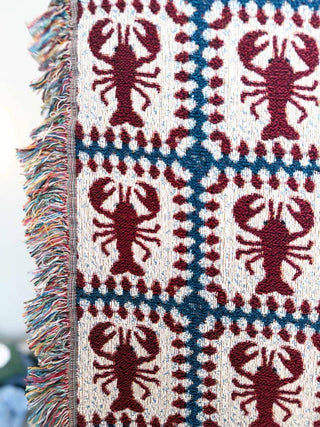 Lobster Granny Square Throw Blanket