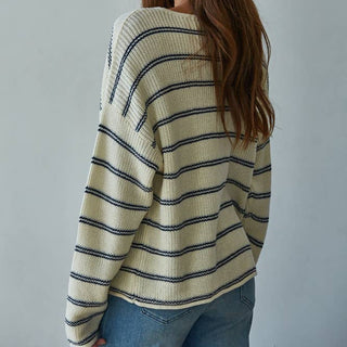 Second Beach Cotton Striped Sweater