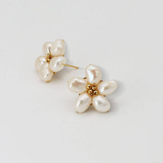 Freshwater Pearl Flower Studs