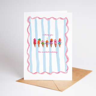Sweetest Birthday Ice Cream Greeting Card
