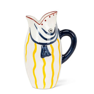 Yellow Stripe Fish Pitcher