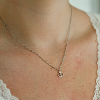 Mini Anchor Charm Necklace