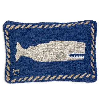 Moby Dick Hooked Wool Pillow