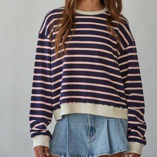 The Newport Striped Cotton Crew Neck