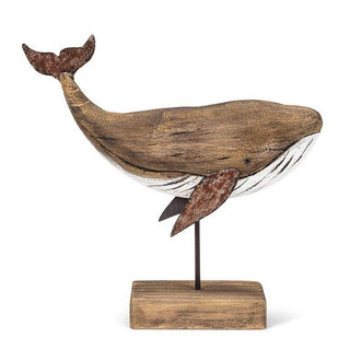 Driftwood Whale Figurine