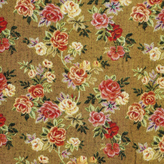 Floral Jacquard Large Zippered Bag