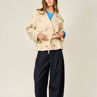 Belted Half Trench Coat