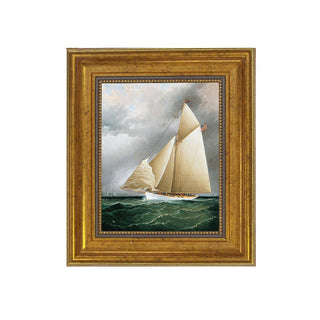 Racing Sloop Framed Oil Painting Print